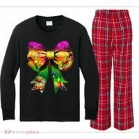 Mardi Gras King Cake Coquette Bow Crawfish Carnival Kids Long Sleeve Plaid Pajama Set thumb 0