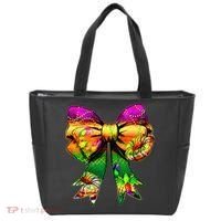 Mardi Gras King Cake Coquette Bow Crawfish Carnival Tote Bag thumb 0
