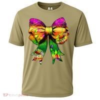 Mardi Gras King Cake Coquette Bow Crawfish Carnival Cooling Performance Crew T-Shirt thumb 0