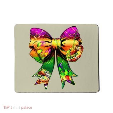 Mardi Gras King Cake Coquette Bow Crawfish Carnival Mousepad