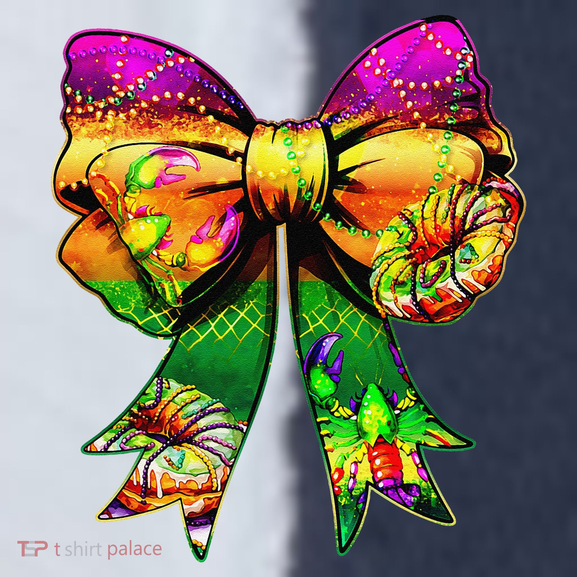 Mardi Gras King Cake Coquette Bow Crawfish Carnival Sport-Tek Competitor United Soccer Jersey