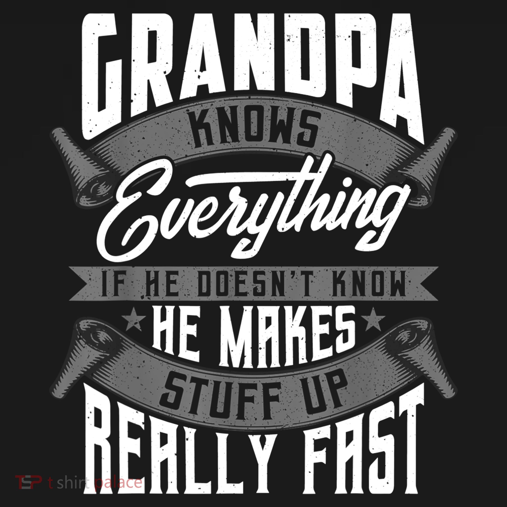 Mens Grandpa Knows Everything Funny Grandpa Fathers Day Gifts TShirt Women's Tank Top