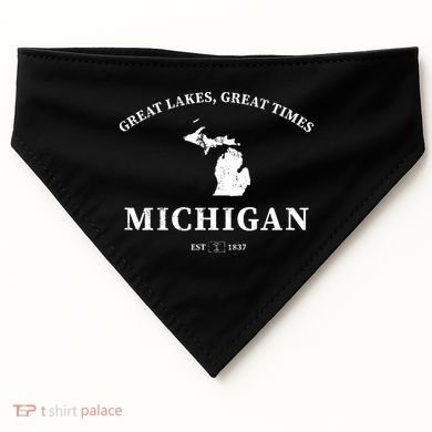 Michigan Great Lakes Great Times USA-Made Doggie Bandana