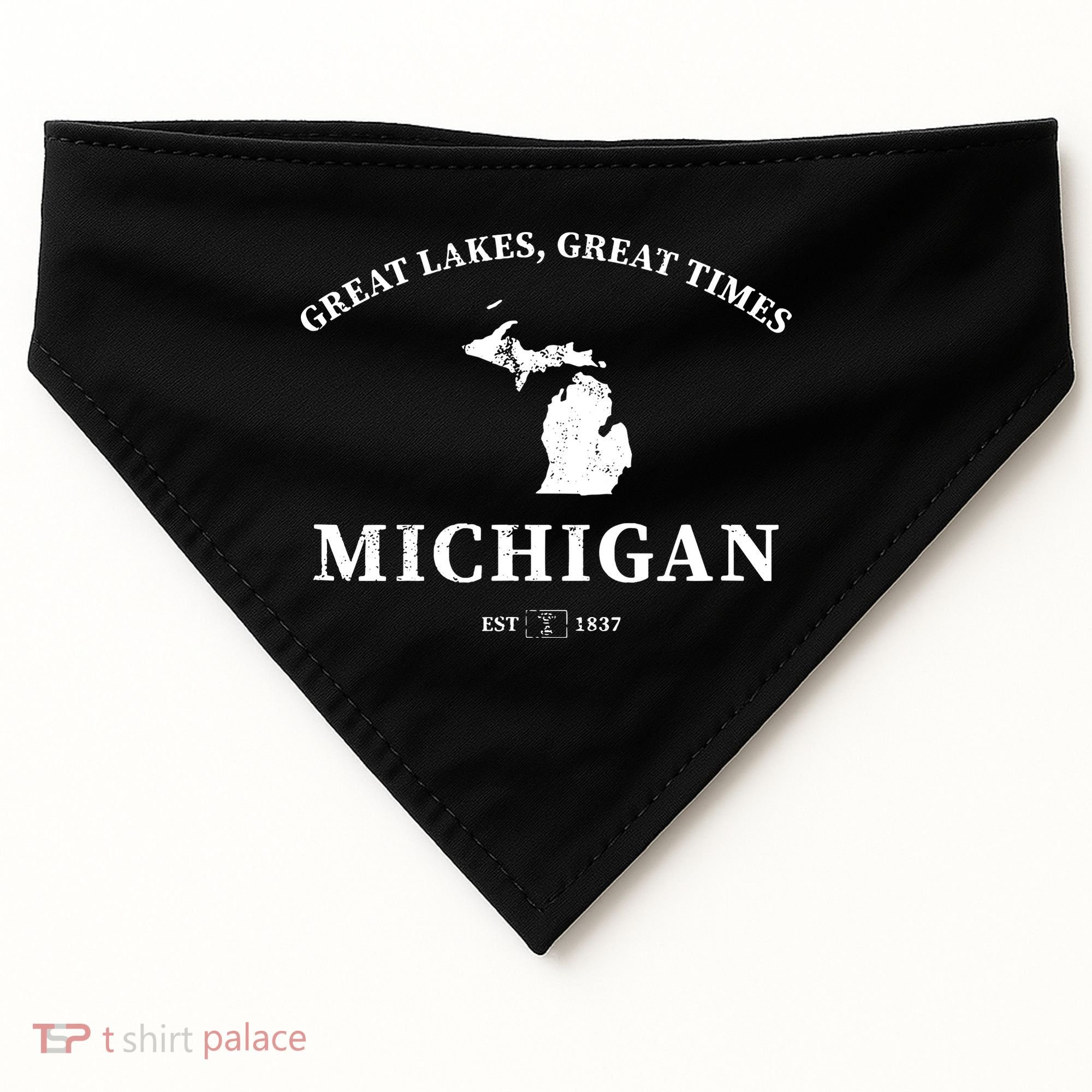 Michigan Great Lakes Great Times USA-Made Doggie Bandana