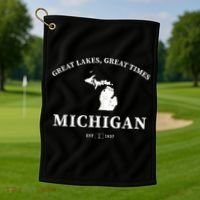 Michigan Great Lakes Great Times Golf Towel thumb 1