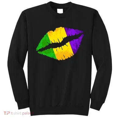 Mardi Gras Lips Design Sweatshirt