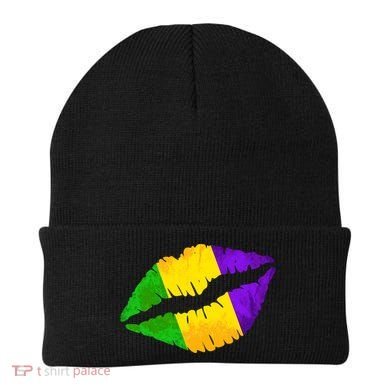 Mardi Gras Lips Design Beanie