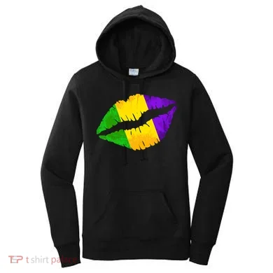 Mardi Gras Lips Design Women's Hoodie