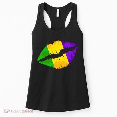 Mardi Gras Lips Design Women's Tank Top