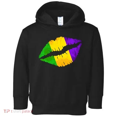 Mardi Gras Lips Design Toddler Hoodie