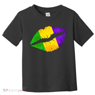 Mardi Gras Lips Design Toddler T-Shirt