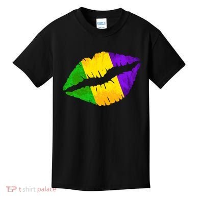 Mardi Gras Lips Design Kids T-Shirt