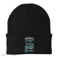 Motorcycle Grandpa Like A Normal Grandpa But Much Cooler Gift Beanie thumb 0