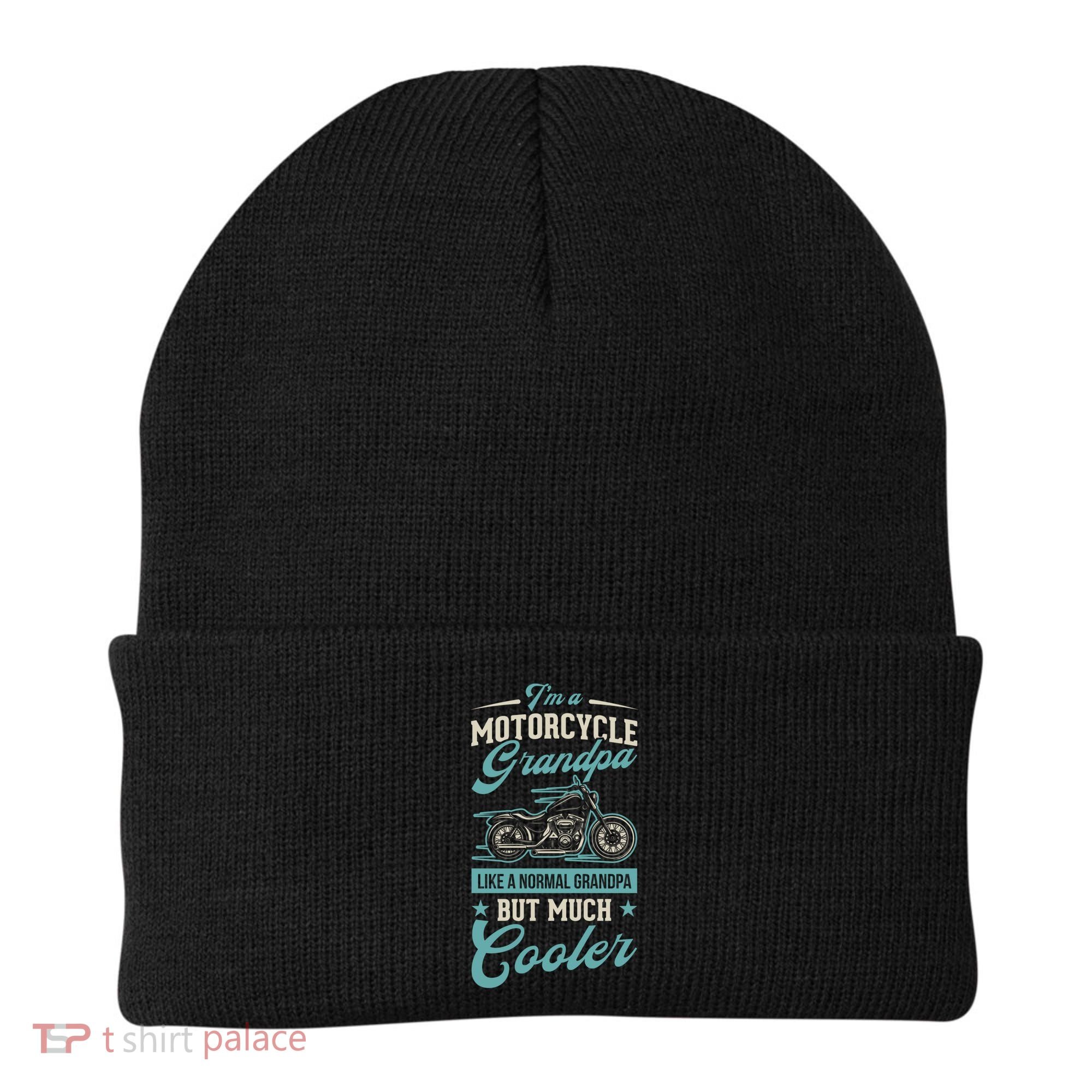 Motorcycle Grandpa Like A Normal Grandpa But Much Cooler Gift Beanie