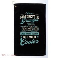 Motorcycle Grandpa Like A Normal Grandpa But Much Cooler Gift Golf Towel thumb 0