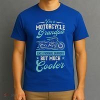 Motorcycle Grandpa Like A Normal Grandpa But Much Cooler Gift T-Shirt thumb 3