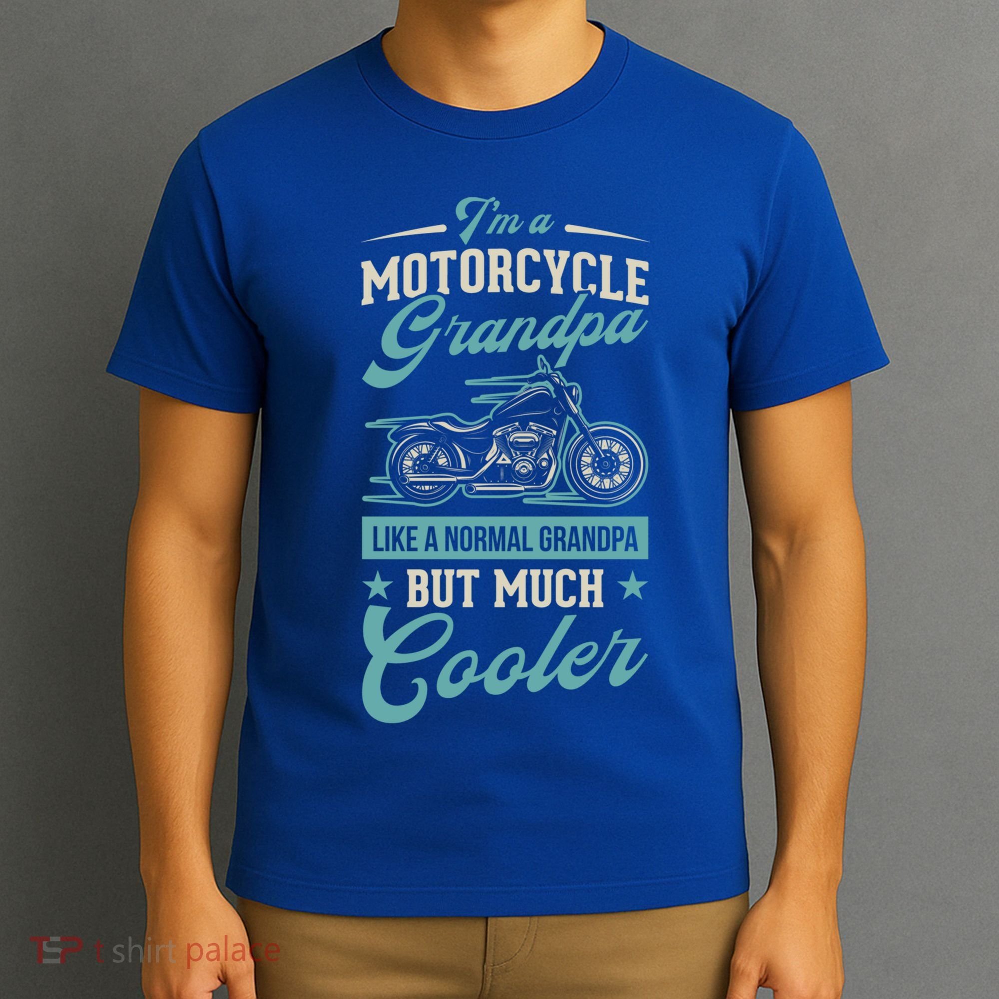 Motorcycle Grandpa Like A Normal Grandpa But Much Cooler Gift T-Shirt