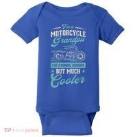 Motorcycle Grandpa Like A Normal Grandpa But Much Cooler Gift Baby Bodysuit thumb 0