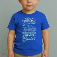 Motorcycle Grandpa Like A Normal Grandpa But Much Cooler Gift Toddler T-Shirt thumb 2