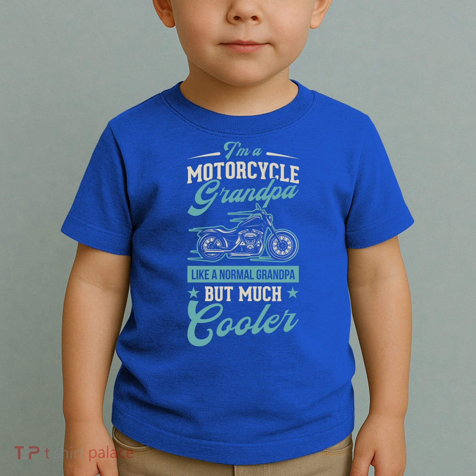 Motorcycle Grandpa Like A Normal Grandpa But Much Cooler Gift Toddler T-Shirt