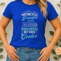 Motorcycle Grandpa Like A Normal Grandpa But Much Cooler Gift Women's T-Shirt thumb 2