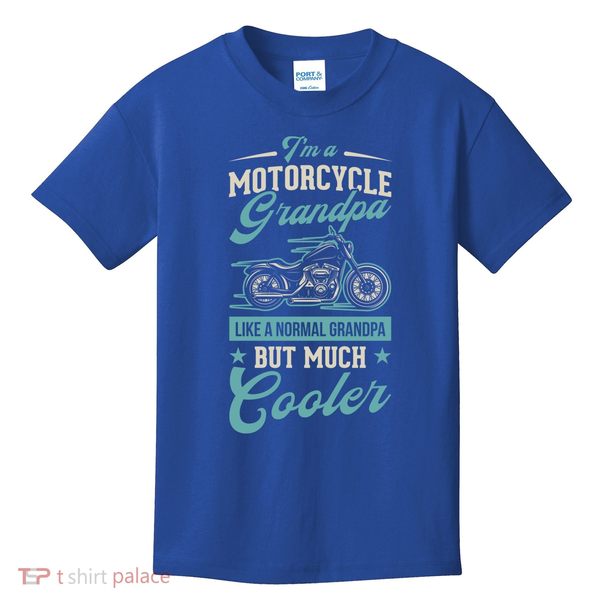 Motorcycle Grandpa Like A Normal Grandpa But Much Cooler Gift Kids T-Shirt
