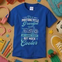 Motorcycle Grandpa Like A Normal Grandpa But Much Cooler Gift Kids T-Shirt thumb 3
