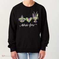 Mardi Gras Logo Heart Women's Sweatshirt thumb 0