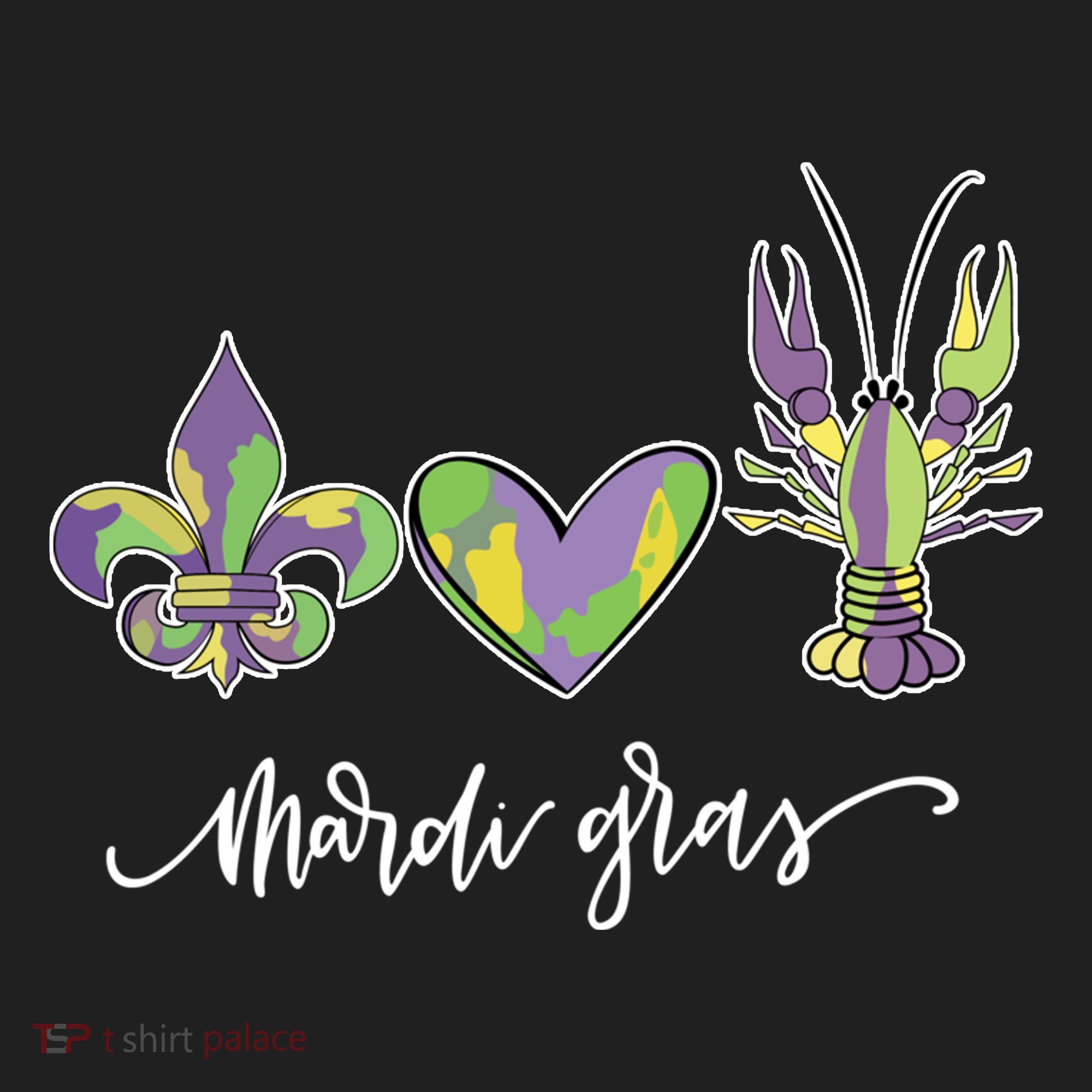 Mardi Gras Logo Heart Women's Sweatshirt