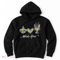 Mardi Gras Logo Heart Hoodie thumb 0