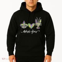 Mardi Gras Logo Heart Hoodie thumb 2