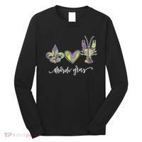 Mardi Gras Logo Heart Long Sleeve Shirt thumb 0