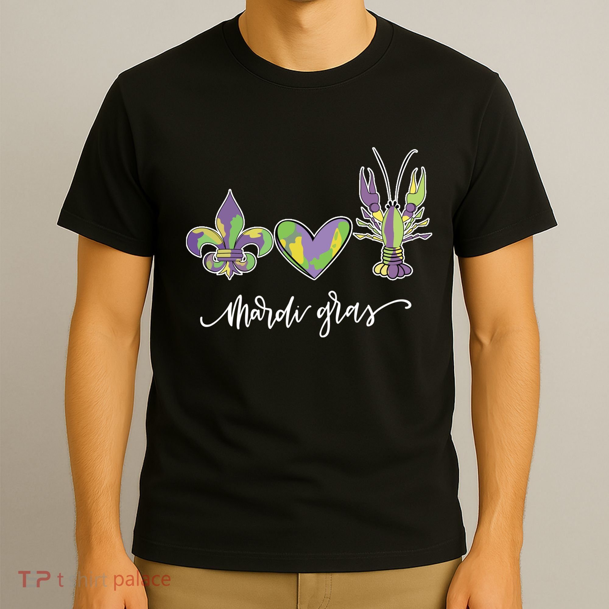 Mardi Gras Logo Heart T-Shirt