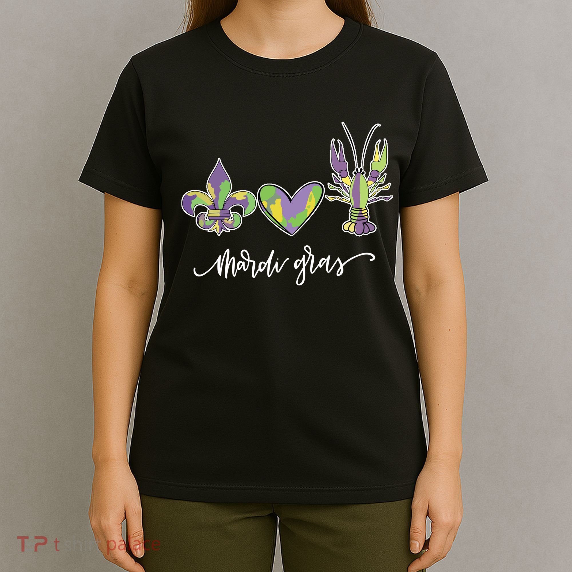 Mardi Gras Logo Heart T-Shirt