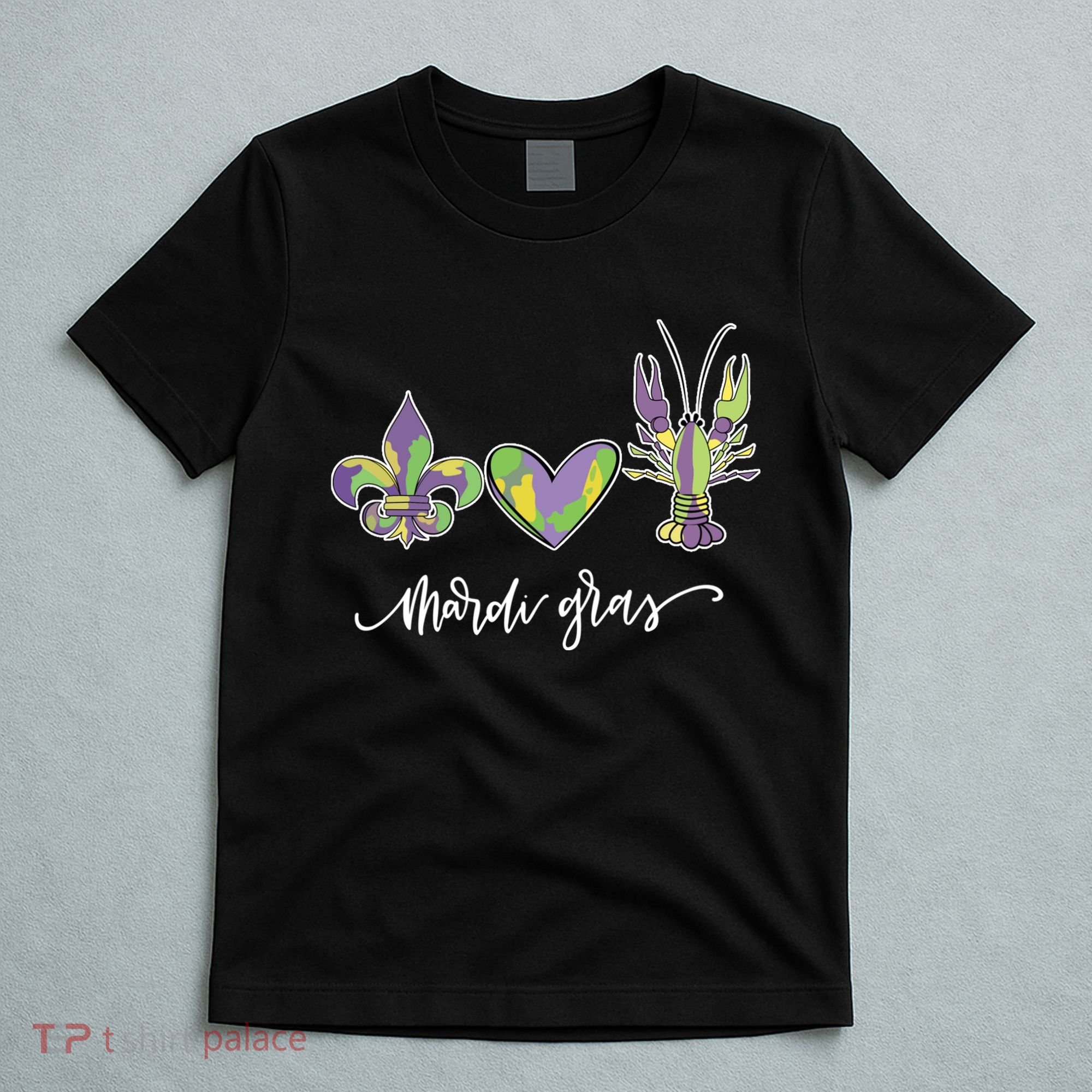 Mardi Gras Logo Heart T-Shirt