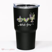Mardi Gras Logo Heart Tumbler thumb 0