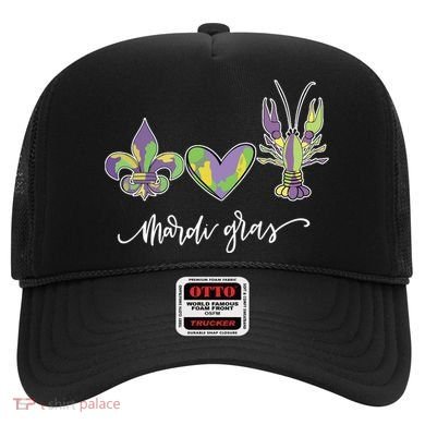 Mardi Gras Logo Heart Hat