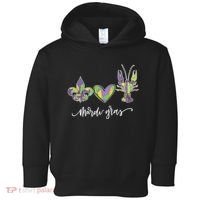 Mardi Gras Logo Heart Toddler Hoodie thumb 0