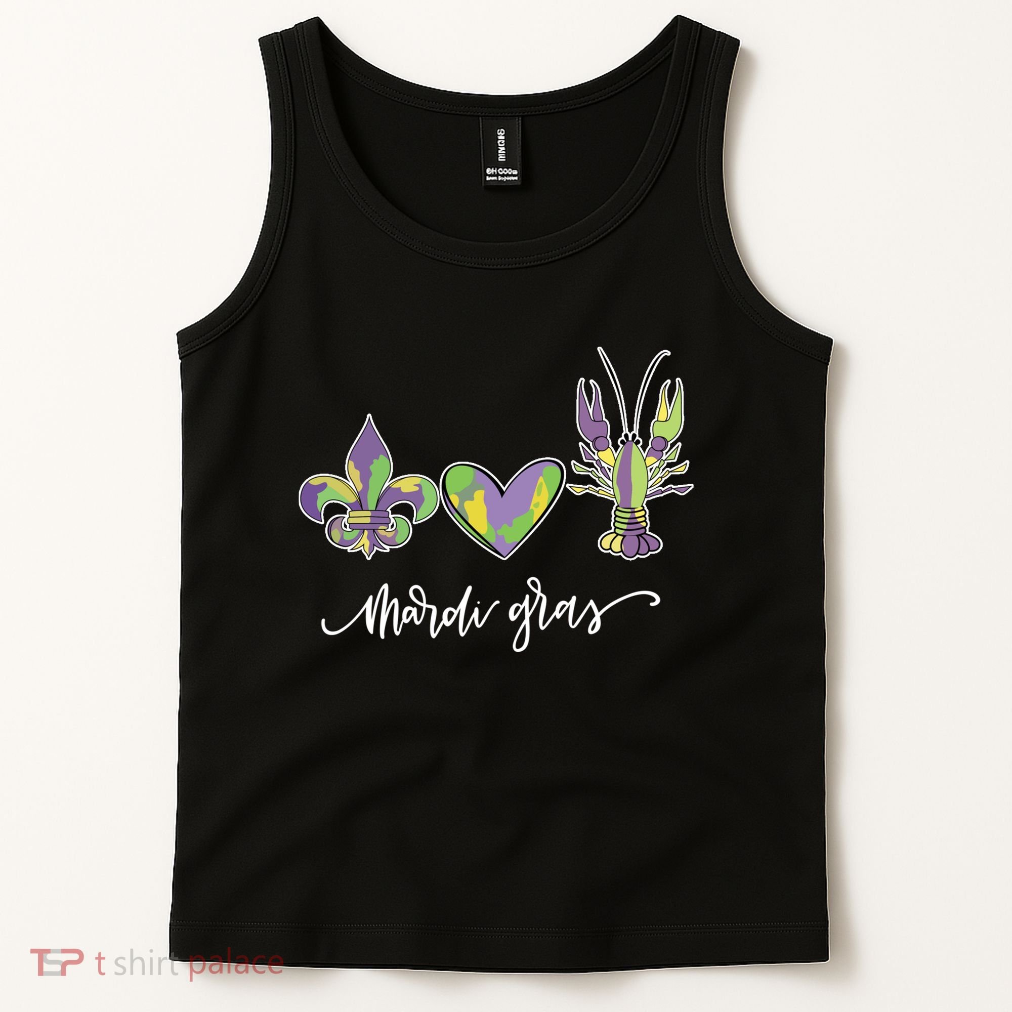 Mardi Gras Logo Heart Tank Top