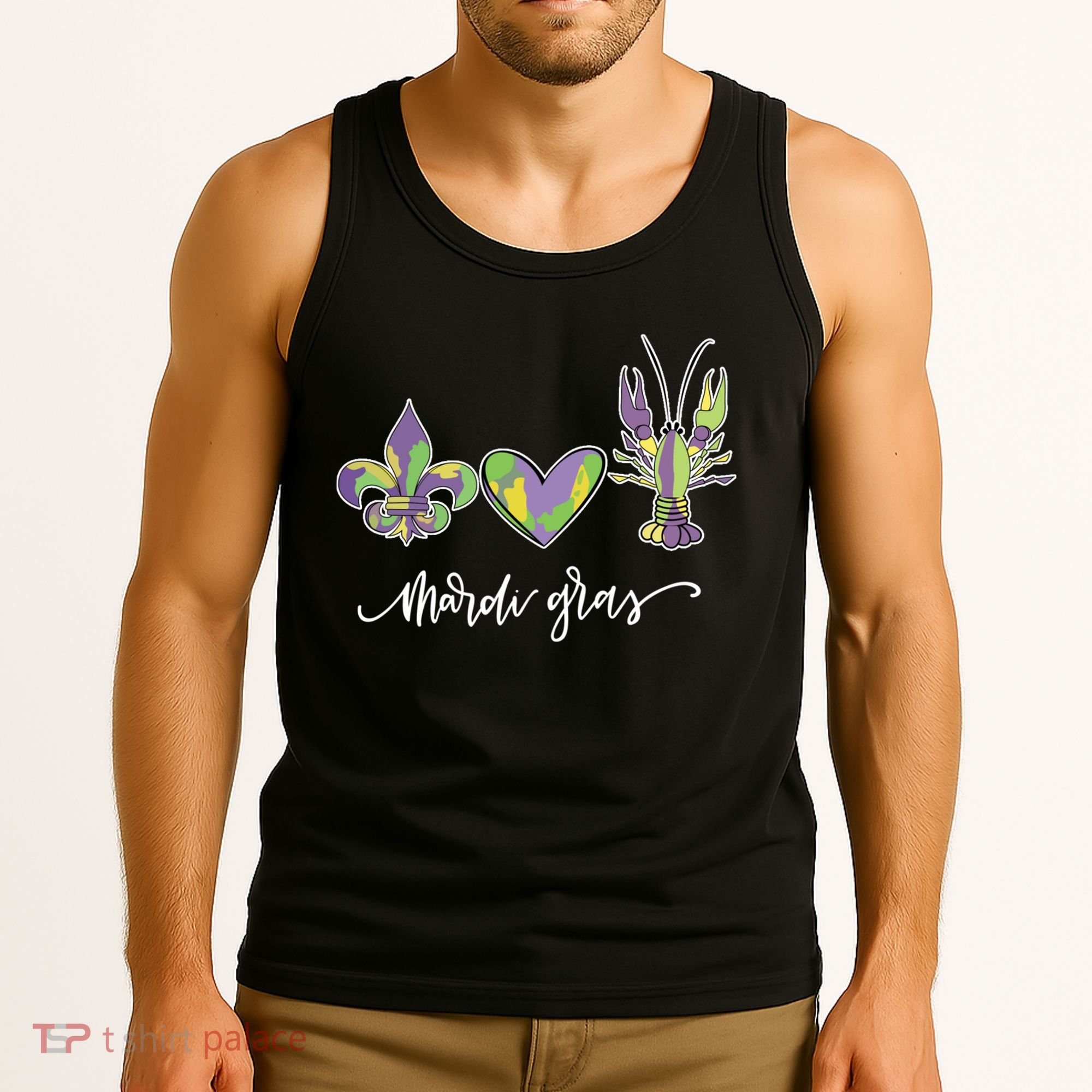 Mardi Gras Logo Heart Tank Top