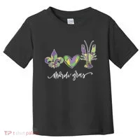 Mardi Gras Logo Heart Toddler T-Shirt thumb 0