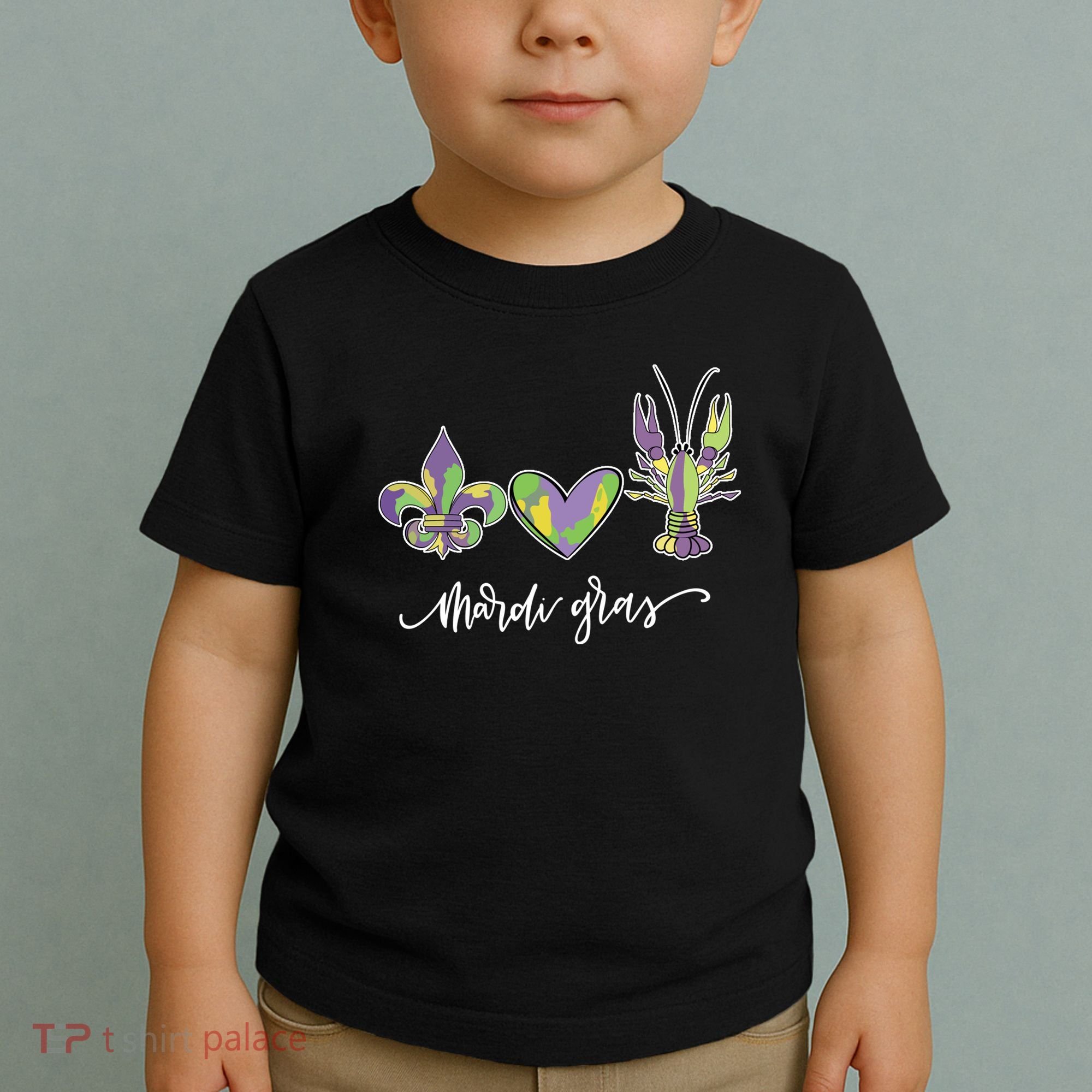Mardi Gras Logo Heart Toddler T-Shirt