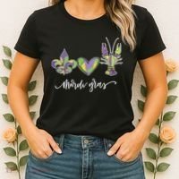 Mardi Gras Logo Heart Women's T-Shirt thumb 2
