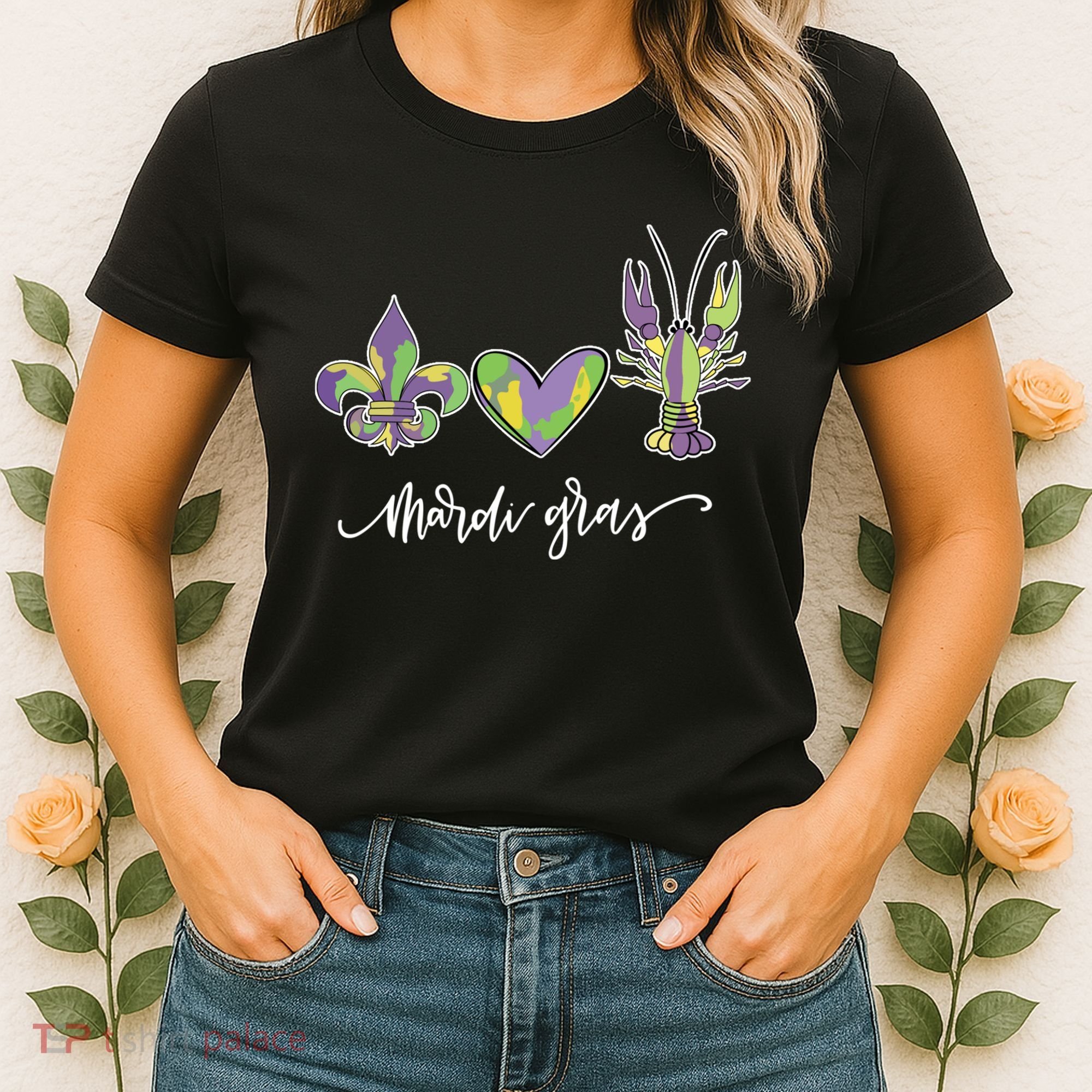 Mardi Gras Logo Heart Women's T-Shirt