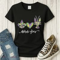 Mardi Gras Logo Heart Women's T-Shirt thumb 3