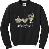 Mardi Gras Logo Heart Kids Sweatshirt thumb 0