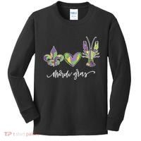 Mardi Gras Logo Heart Kids Long Sleeve Shirt thumb 0