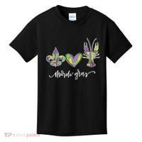 Mardi Gras Logo Heart Kids T-Shirt thumb 0