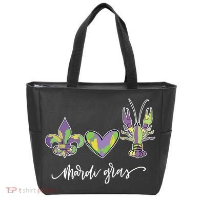 Mardi Gras Logo Heart Tote Bag