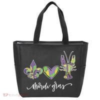 Mardi Gras Logo Heart Tote Bag thumb 0